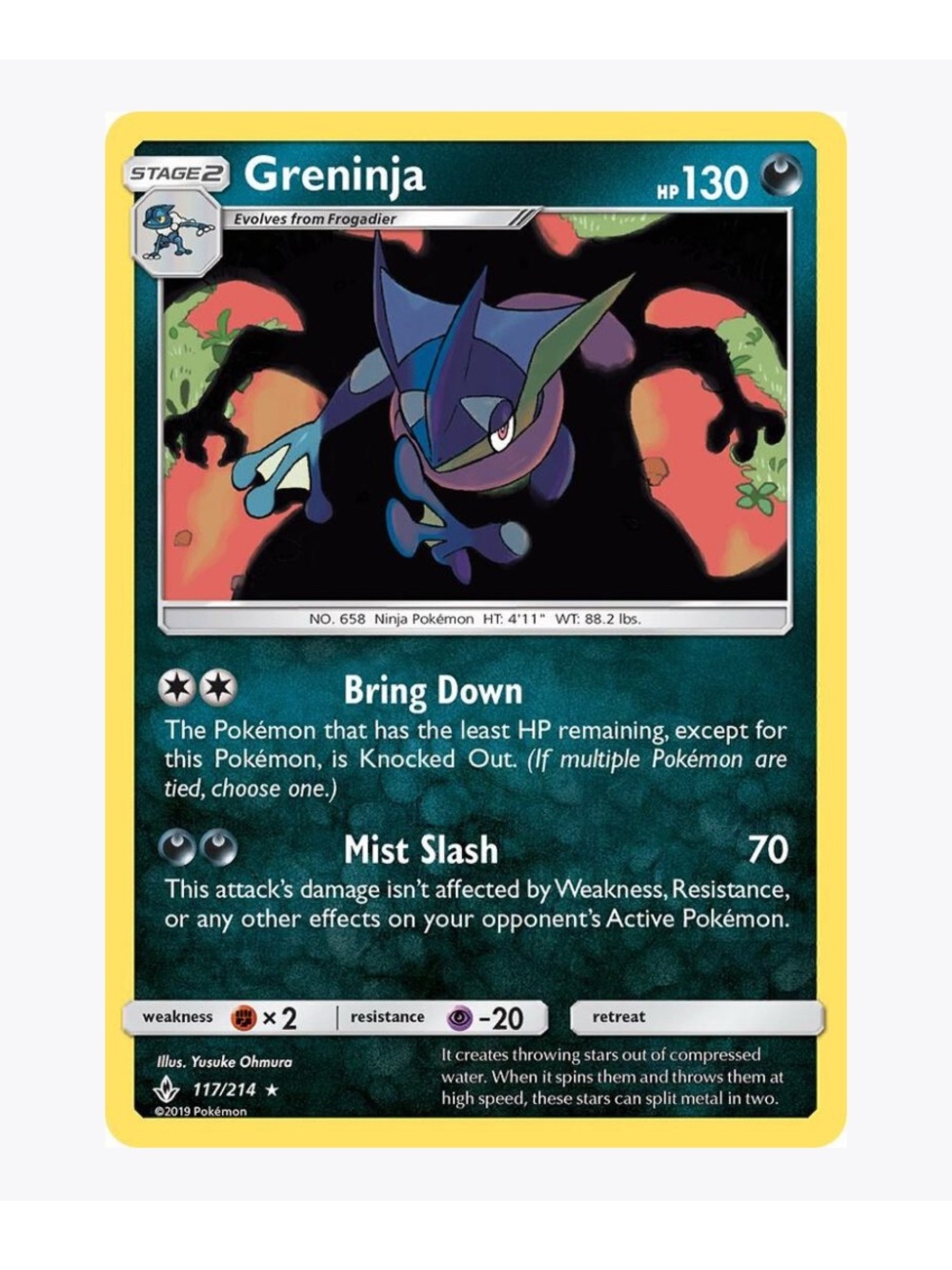 Greninja SM10 Unbroken Bonds Pokemon Trading Card